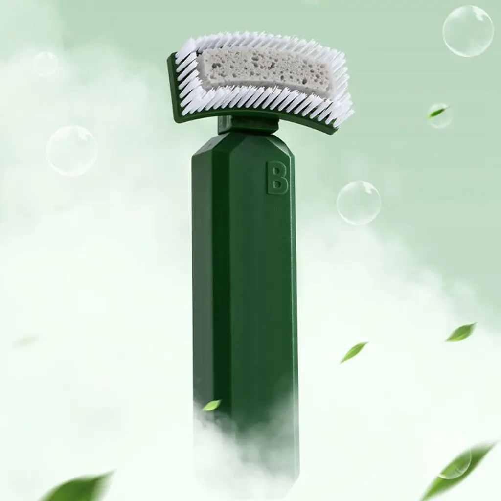

1 Pc Add Detergent Cleaning Brush with 2 Brush Head Creative Comfortable Grip Sponge Brush Multifunctional Kitchen Gadget