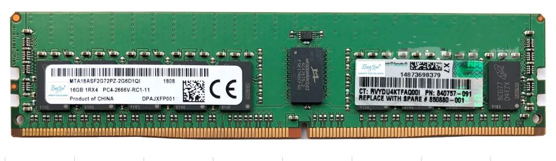 Для 815098-B21 840757-091 850880-001 16GB 1RX4 PC4-2666V 16G
