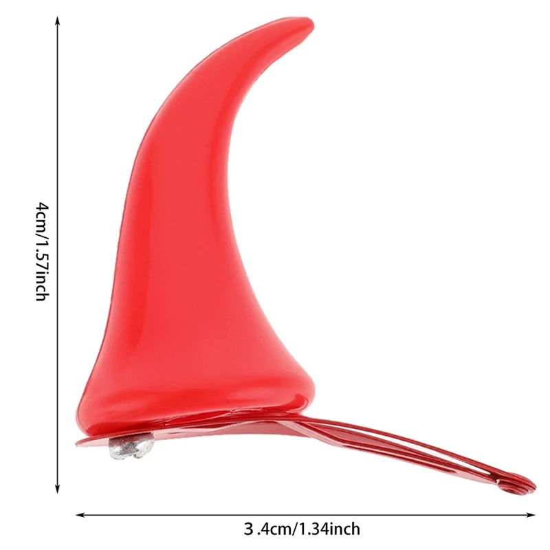 1 пара заколки для волос в виде маленького демона