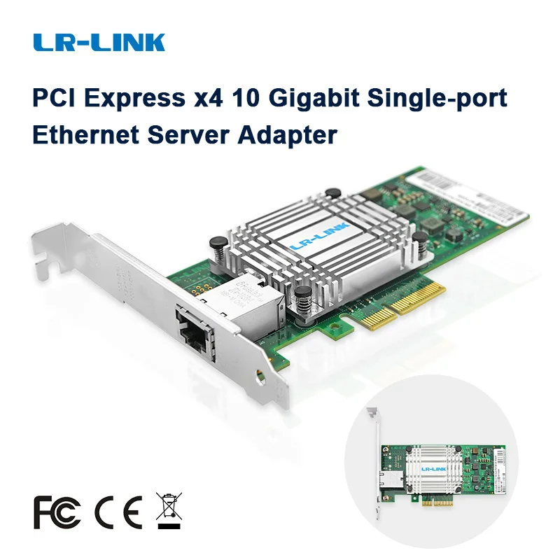 LR-LINK 9811BT 10Gb PCI-E NIC Network Card, Copper RJ45 Port, with IntelX550-T1 Controller, PCI Express Ethernet LAN Adapter