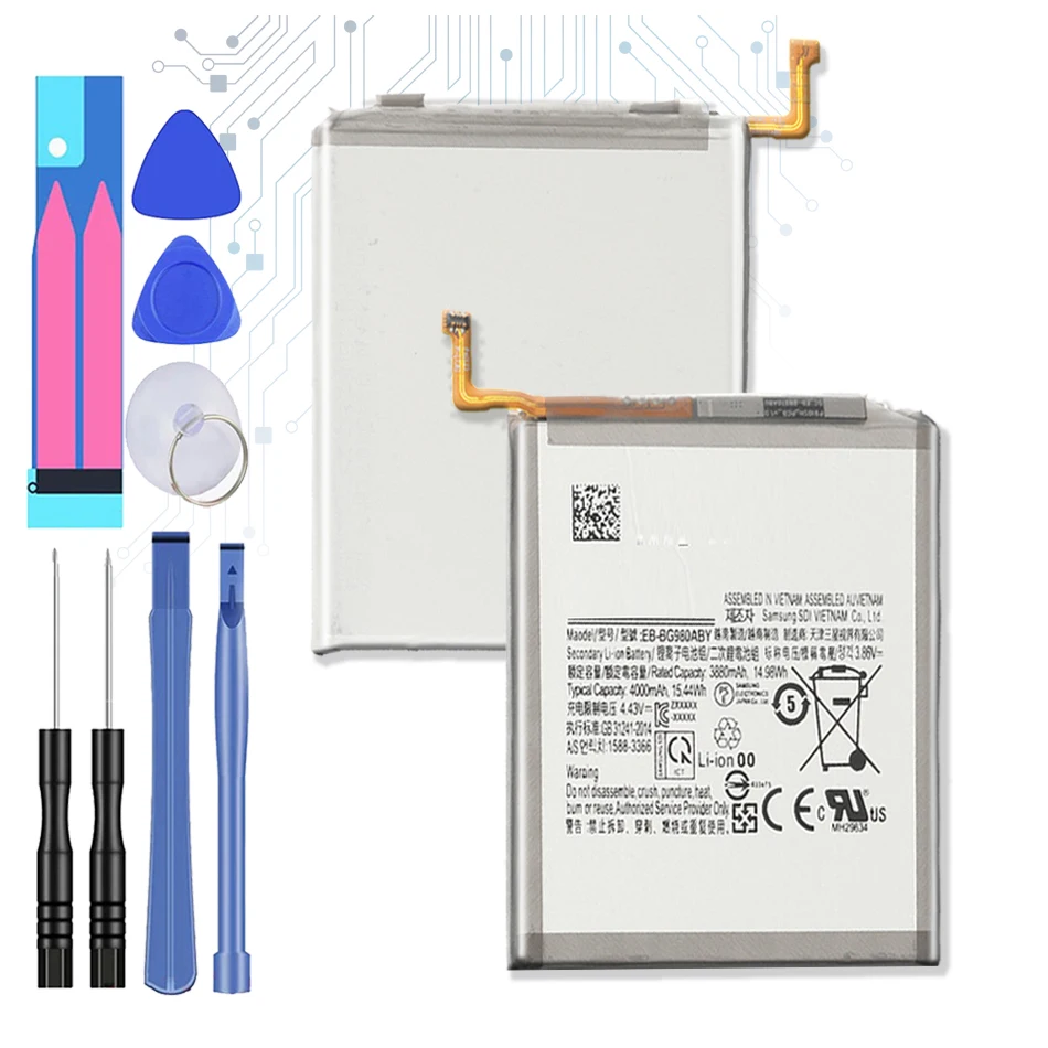 

Для SAMSUNG EB-BG980ABY 4000mAh Сменный аккумулятор для Samsung Galaxy S20 S 20 Мобильный телефон батареи