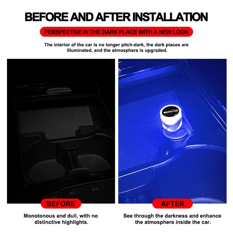 Фонари атмосферы автомобиля аксессуары для украшения интерьера Mercedes Benz A B C R G Class