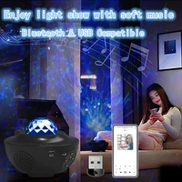 new led star galaxy starry sky projector night light built in bluetooth speaker for hoom bedroom decoration child kids present