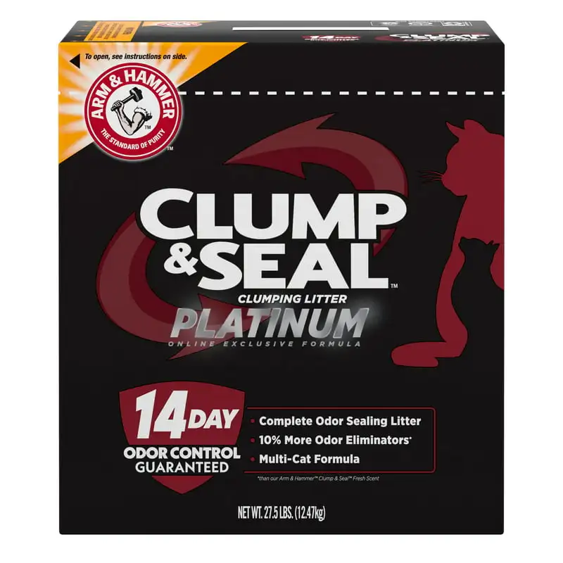

Clump & Seal Multi-Cat Complete Odor Sealing Clumping Cat Litter, 14 Days of Odor Control 27.5lb Perfect for Family Cats.