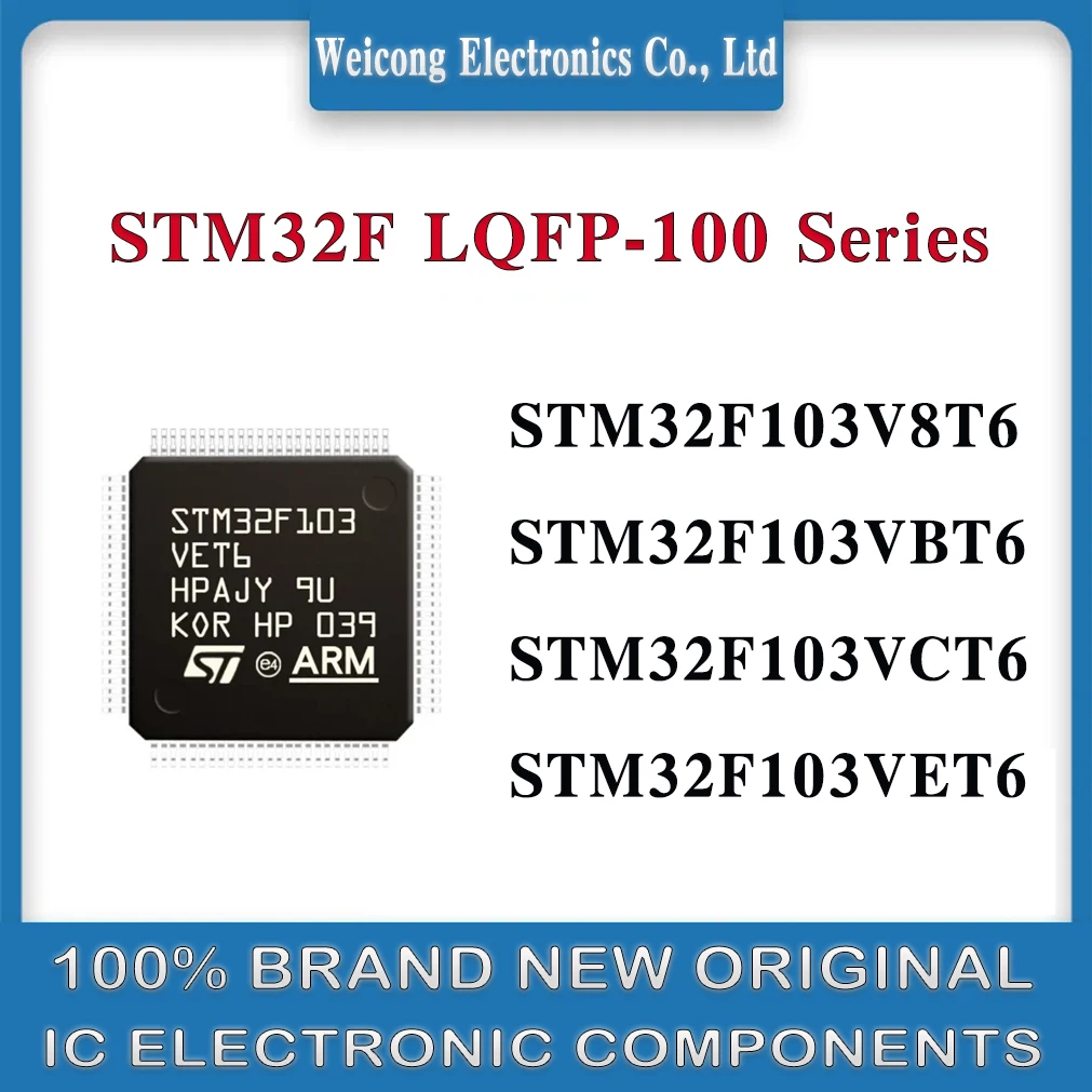 

STM32F103V8T6 STM32F103VBT6 STM32F103VCT6 STM32F103VET6 V8T6 VBT6 VCT6 VET6 STM32F103 STM32F STM32 STM ST IC MCU Chip LQFP-100