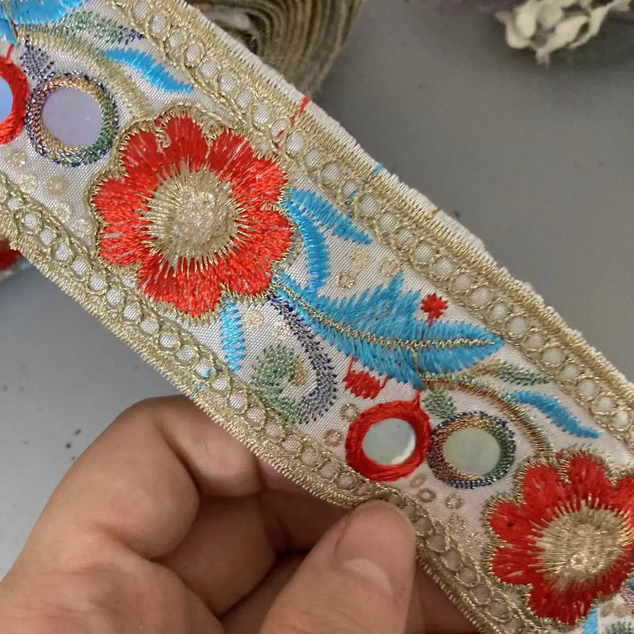 1 ярда новинка 4 3 см этническая кружевная лента тканевые аксессуары сделай сам