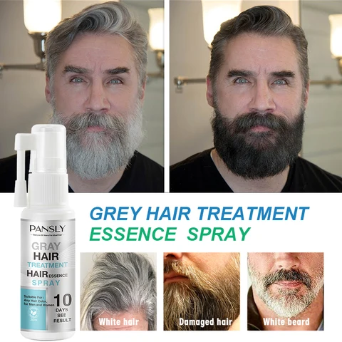 Эфирный спрей для роста бороды восстанавливает волосы с белой бородой естественного цвета для ухода за бородой травяное лечение питательное более плотное