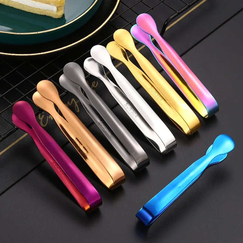 

1Pcs Stainless Steel Kitchen Clips Suger Pliers Ice Pliers Buffets Clips Kitchen BBQ Bar Cooking Tools Food Tongs