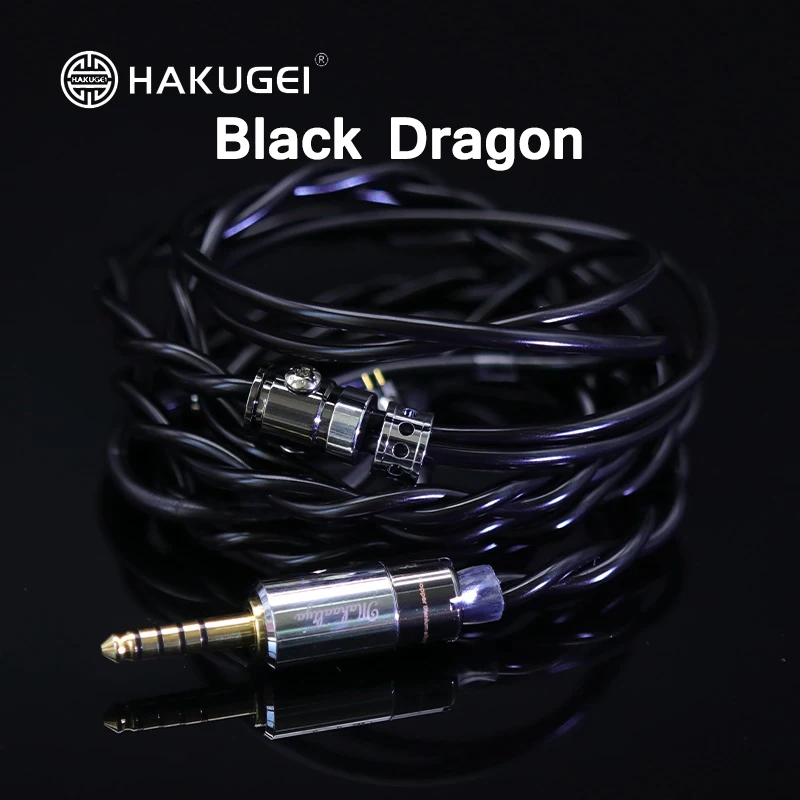 

HAKUGEI Black Dragon Earphone upgrade cable 2Pin 0.78mm MMCX gold silver palladium advanced element hybrid cable for kxxs