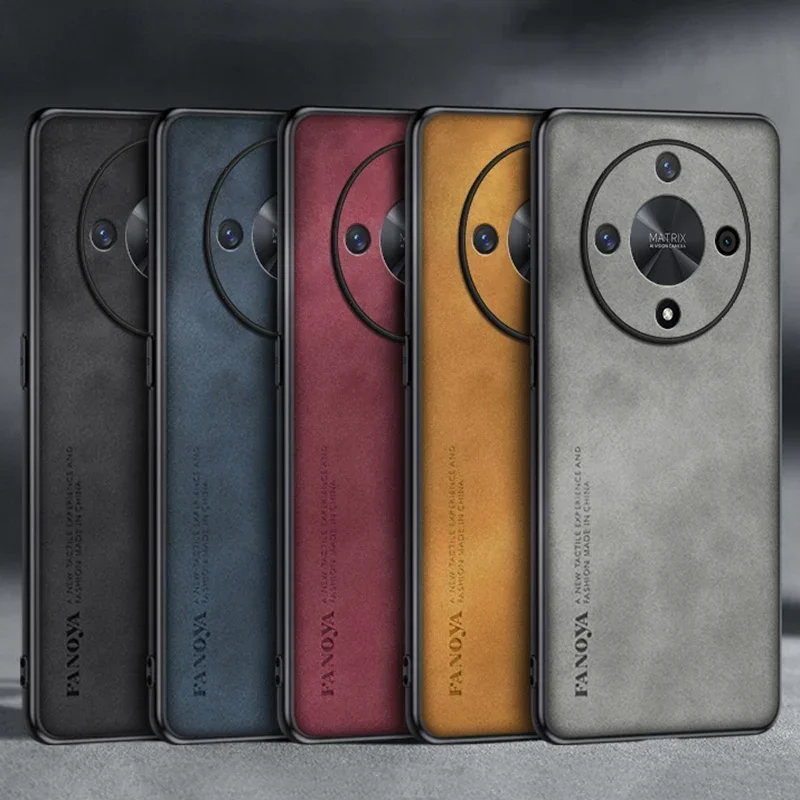 Роскошный кожаный чехол для Honor X9B X9A 5G матовая задняя крышка силиконовый с полной
