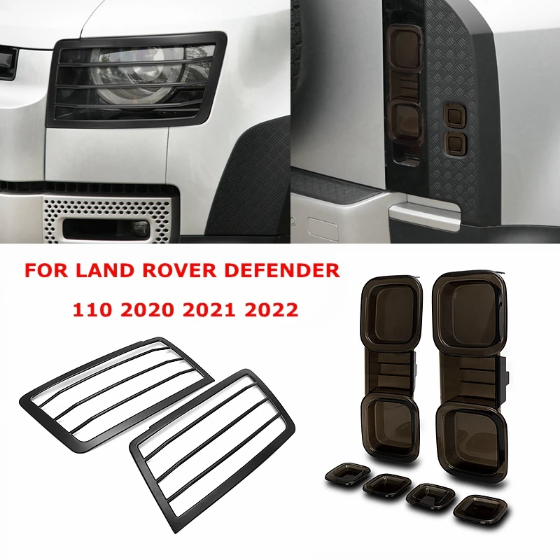 

For Land Rover Defender 110 2020 2021 2022 Car Tail Light Cover Brake Light Wide Indicator Headlight Lampshade Protective Covers