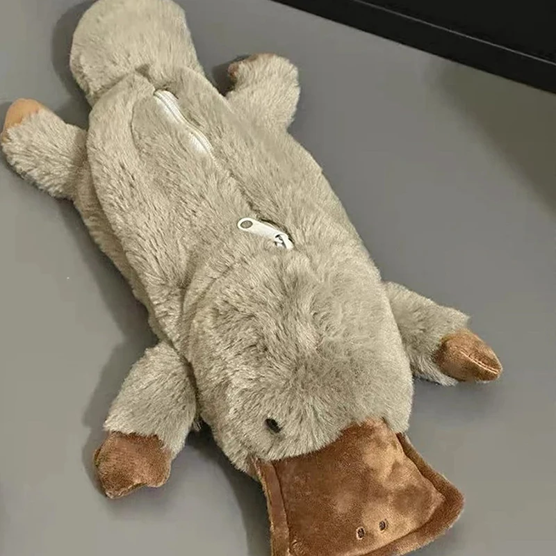 1 шт. милый пенал Platypus косметичка плюшевая сумка для ручек большая вместительная