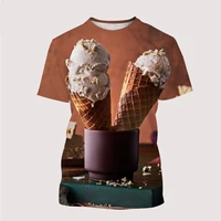 mens womens childrens new ice cream 3d printed t shirts tasty food patterns breathable lightweight summer sports tops