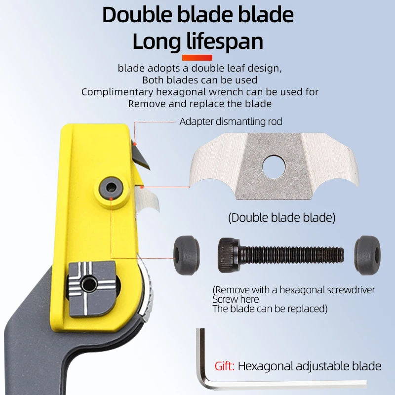 Burboro KMS-K Cable Jacket Slitter Optical Fiber Tool Longitudinal Stripper Fiber Optical Cable Sheath Opener Cutter