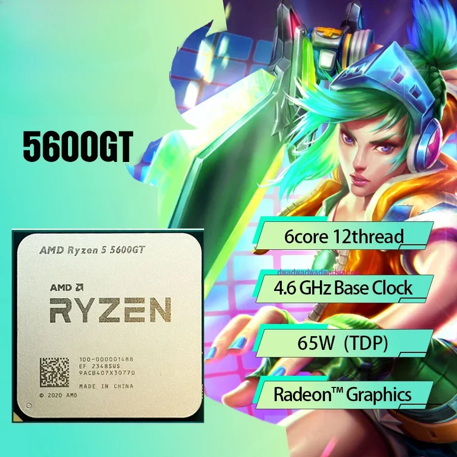5600GT Новый R5 3 6 ГГц шестиядерный двенадцатипоточный процессор 65 Вт Разъем AM4 новый
