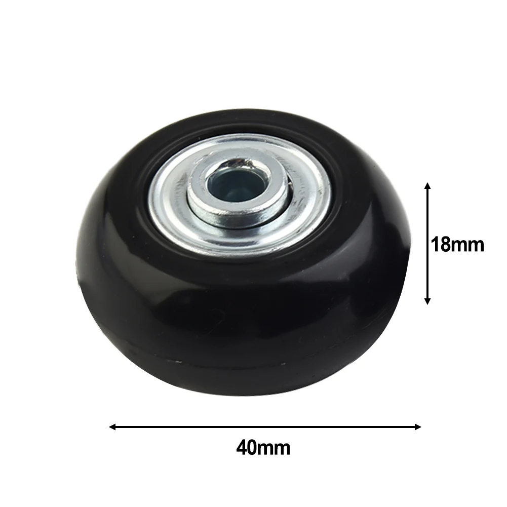 

1Set Luggage Wheel Suitcase Replacement Wheels Black With Screw Double Bearing Rotating Flexible Without Effort Luggage Wheels