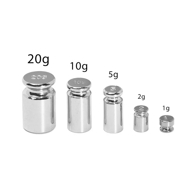 

1G-100G Gram Nauwkeurige Kalibratie Set High Quality Chrome Plating Schaal Gewichten Set Voor Thuis Keuken Tool 1-5Pcs Weight