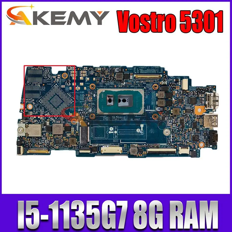 

Материнская плата для ноутбука Dell Vostro 5301 с процессором i5-1135G 7 8GB-RAM 2W1D5 19765-1, материнская плата CN-071W1W 71W1W 100%, полностью протестирована