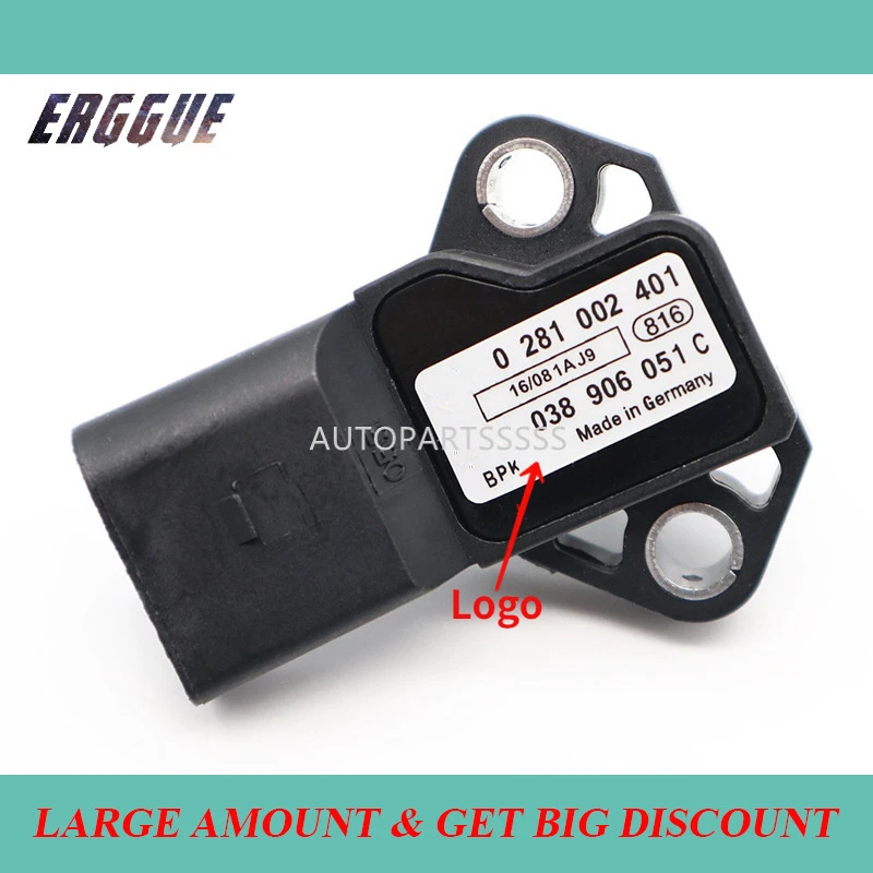 

Brand New 0281002401 Manifold Absolute Pressure Sensor For Beetle Golf Jetta Passat Touareg For A3 A6 A7 A8 Q5 Q7 S3 Cayenne