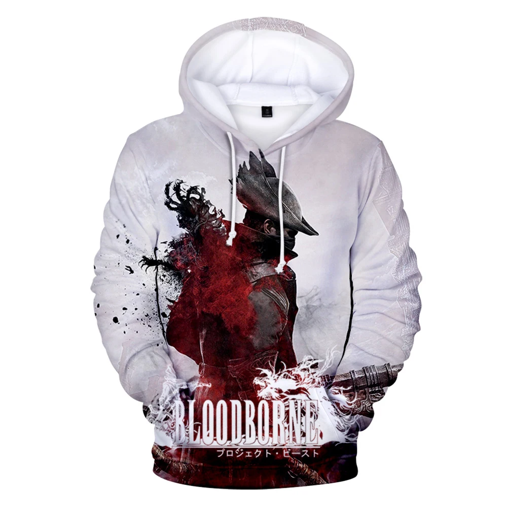 

New Bloodborne 3D Hoodies Sweatshirt Men Boys Print Game Hooded Fashion Pullover Long Sleeve 3D Sweatshirt Autumn Pullovers 5XL