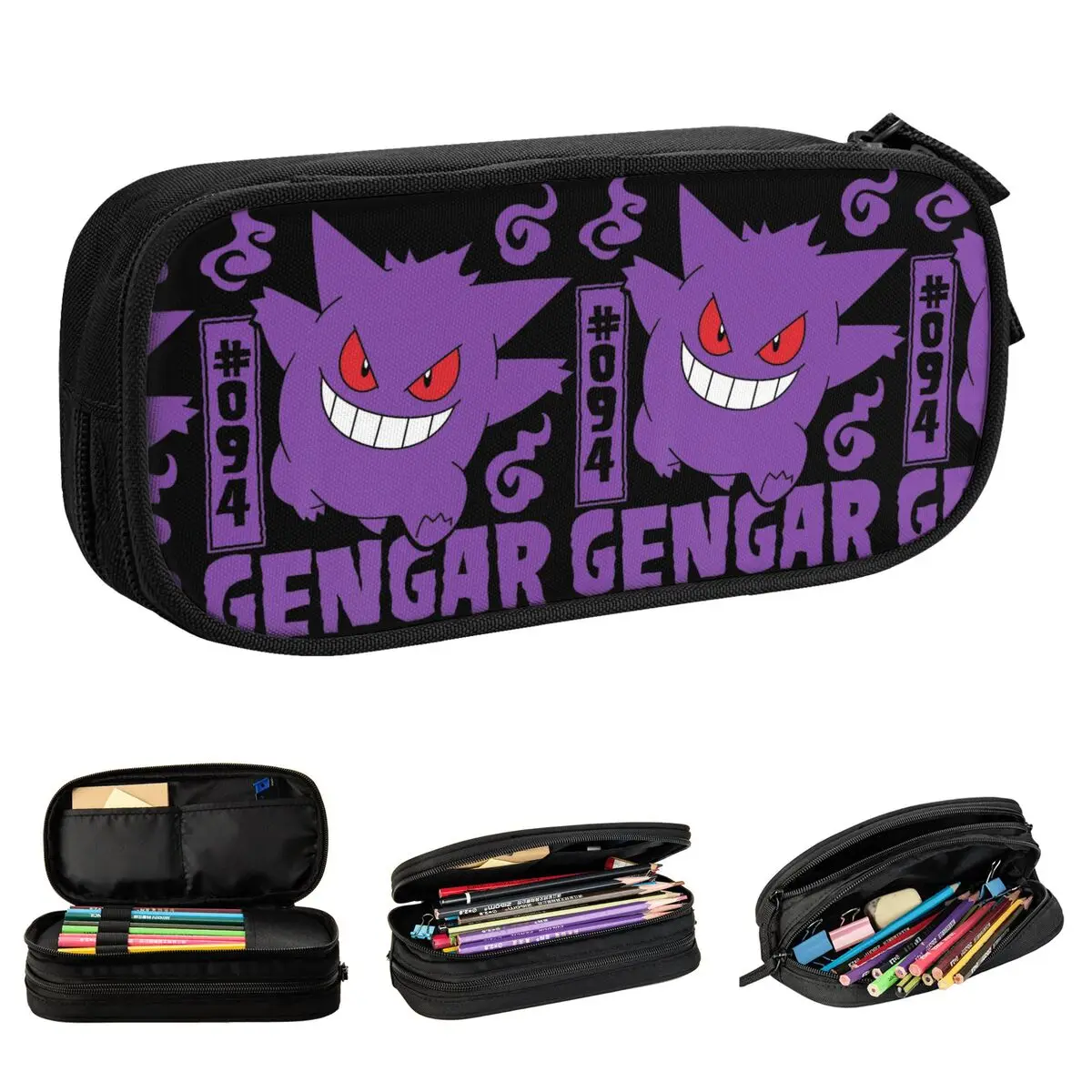 Пеналы Pokemon Gengar коробка для ручек сумки карандашей большой органайзер студентов