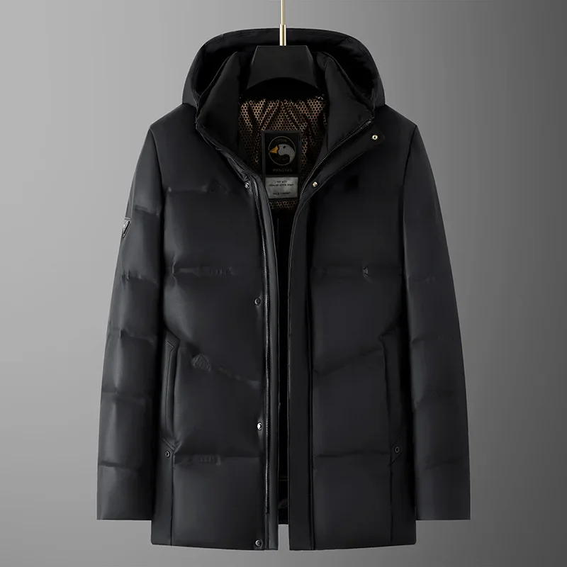 Новое поступление Suepr большая зимняя модная повседневная мужская куртка-пуховик