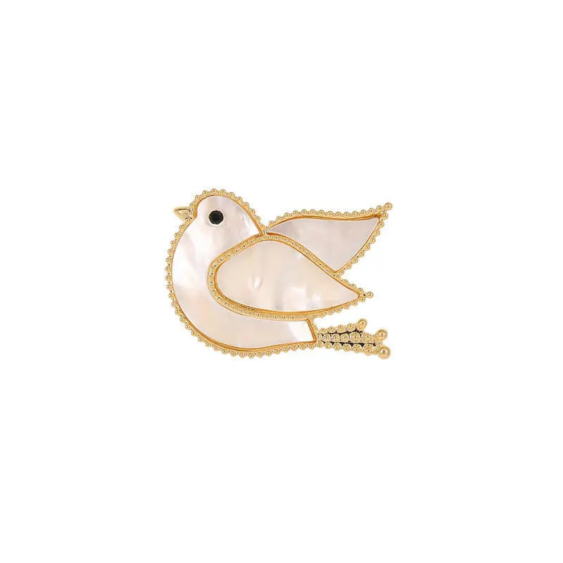 

New Natural Oyster Peace Dove Brooch For Women