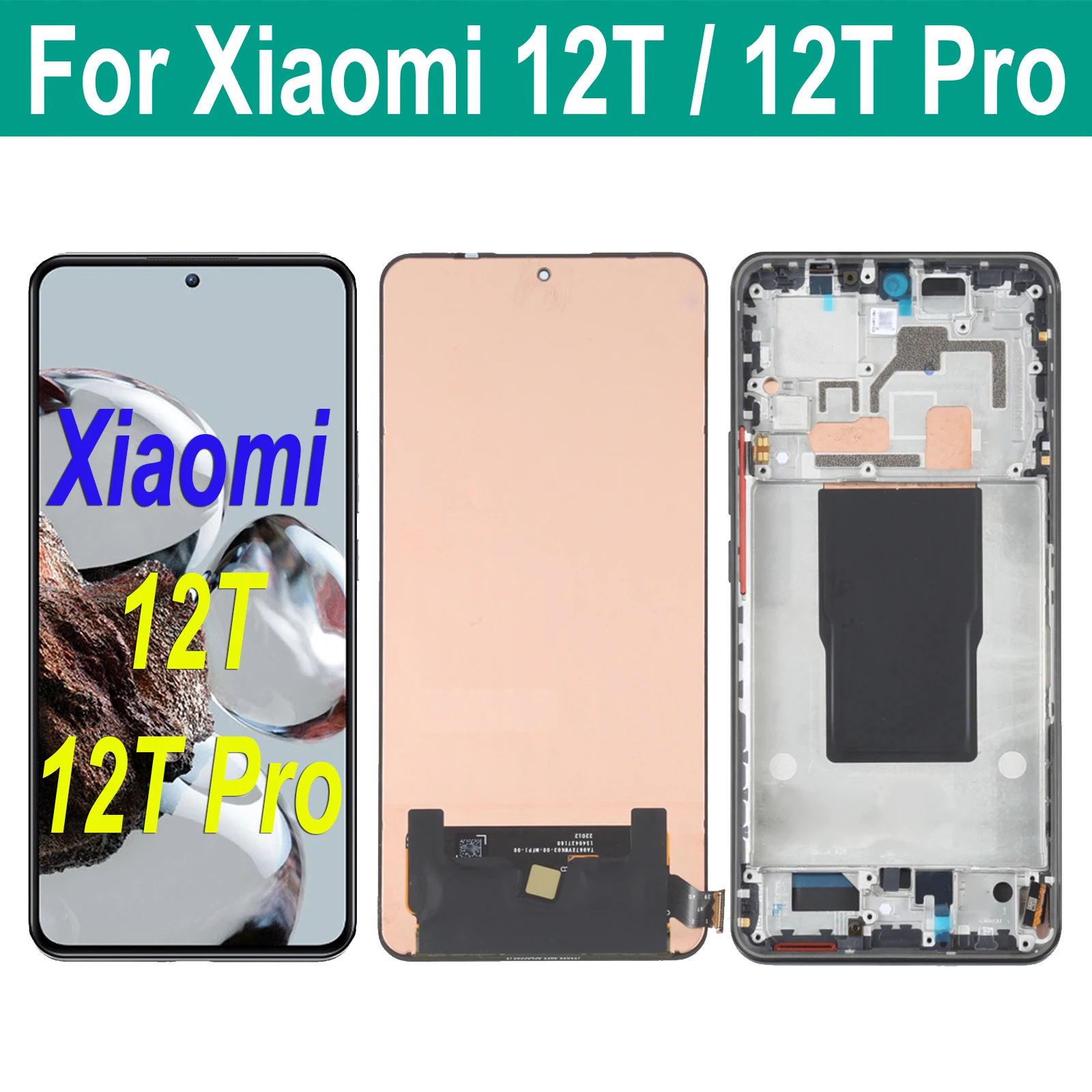 6.67'' AMOLED Original For Xiaomi 12T Pro 22081212UG 22071212AG LCD Display Touch Screen Digitizer Assembly