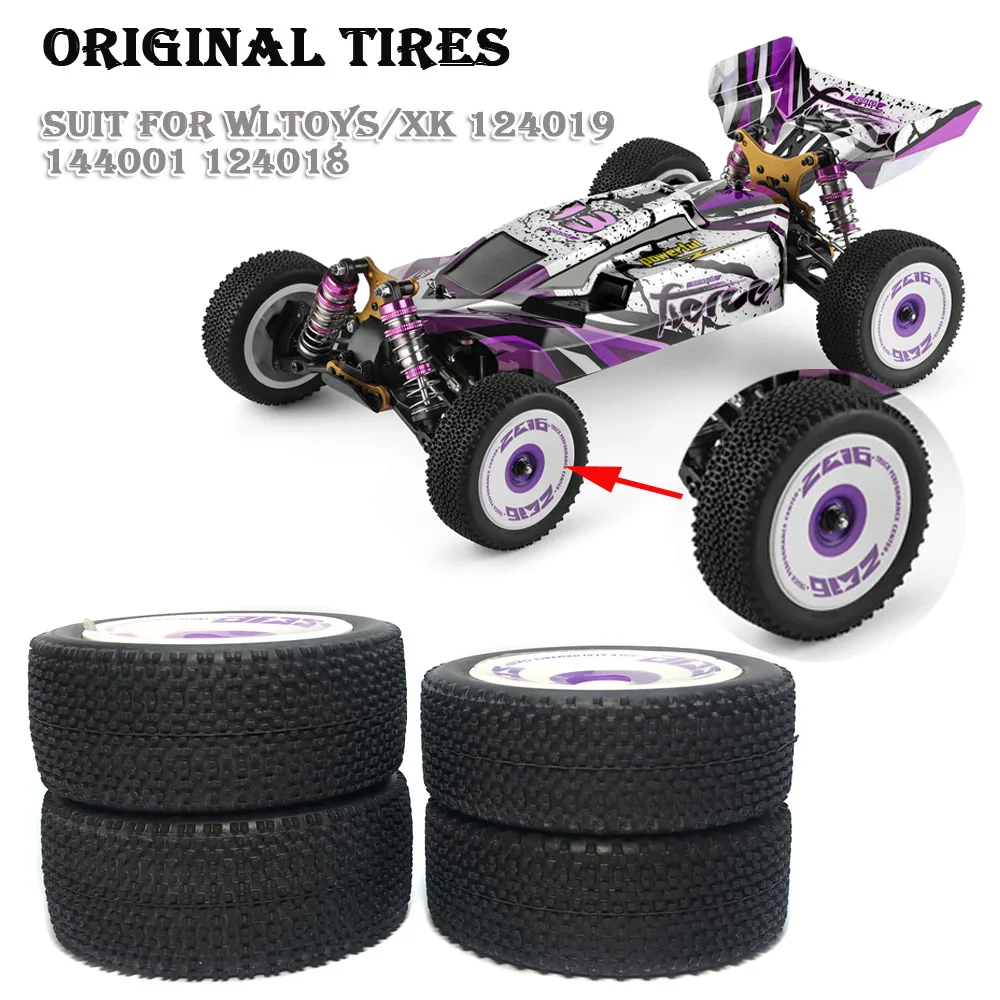 

RC Car Wheels Orginal Tires For WLtoys 124016 124017 124019 124018 144001 144010 Remote Control Car Upgrade Parts Rubber Tyre