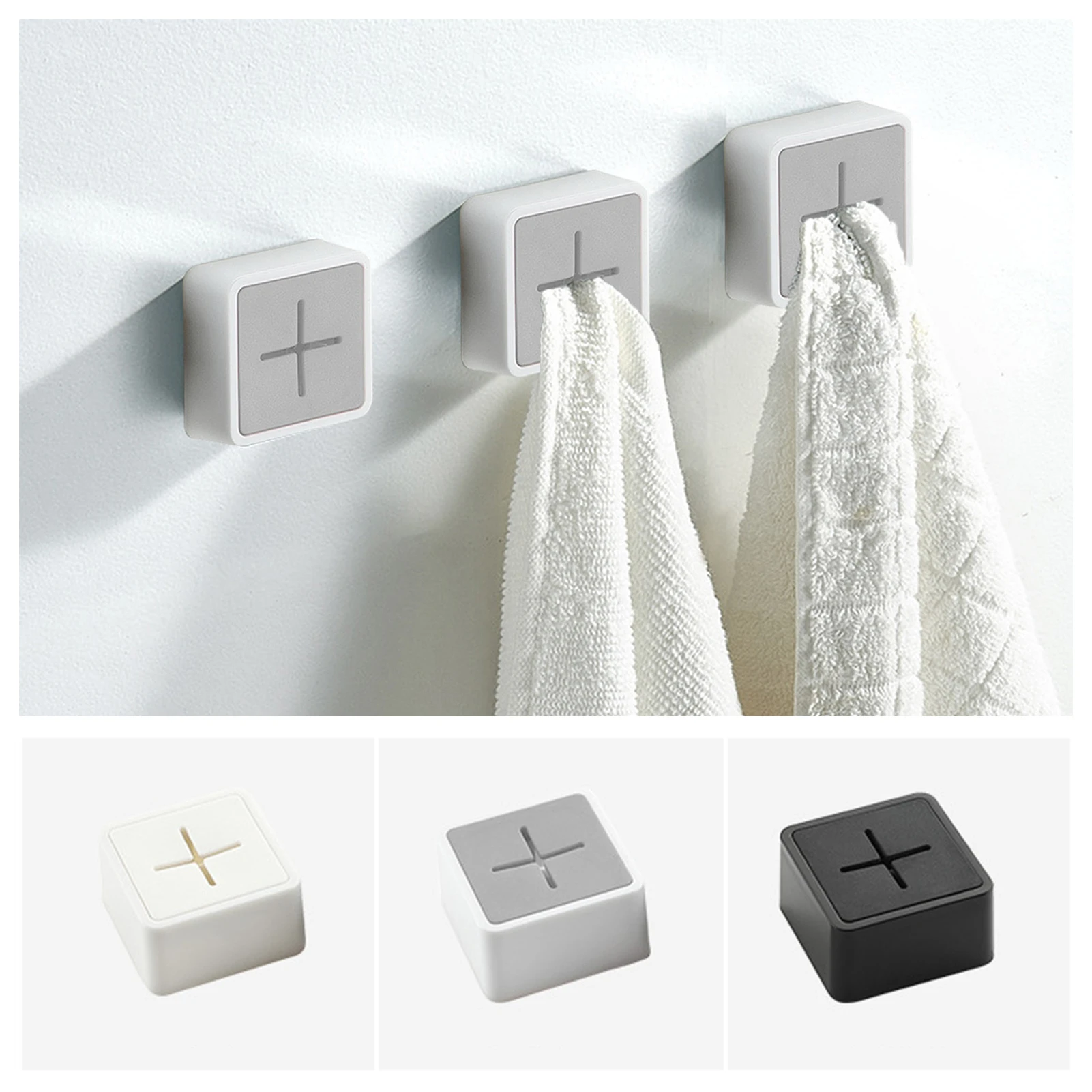 

Self Adhesive Hand Towel Holder No Drilling Self Adhesive Push In Towel Hook Holder Grabber Removable Reusable Creative Wall
