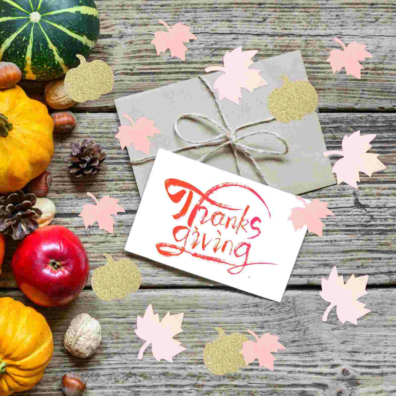 

Fall Shower Baby Table Thanksgiving Decorationspumpkin Autumn Glitter Sequin Party Scatter Leaves Maple Little