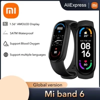 xiaomi mi band 6 smart bracelet global version 1 56 screen miband 6 heart rate fitness traker bluetooth waterproof smart watch