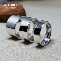 real 925 sterling silver rings for men women couple of lovers rings simple plain comfortable fits wedding band