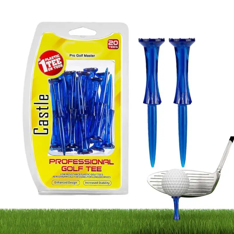 

Professional Golf Tees Golf Practice Tees 8 Prongs 20pcs Court Training Golfing Tees For Outdoor Golf Different Competitions