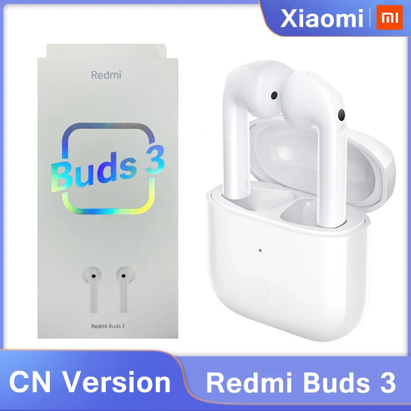

Xiaomi Redmi Buds 3 TWS Wireless Bluetooth 5.2 Earphones Dual Mic QCC 3040 Chip IP54 Waterproof Resistant AptX Adpative Earbuds