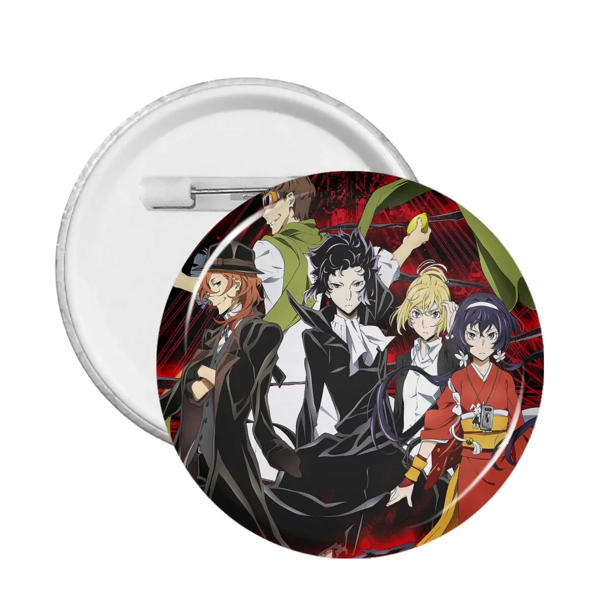 

59mm Anime Bungo Stray Dogs Badge Fashion Decoration Gift for Backpack Clothes Dazai Osamu Brooches Lapel Pins