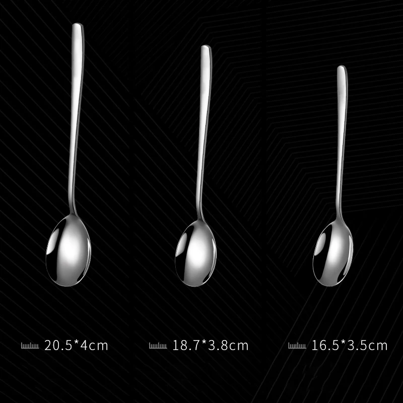 Asian Korea Soup Spoon Silver Long Handle Food Spoons Stainless Steel Stirring Spoon Durable Drink Soup Kitchen Accessories images - 6