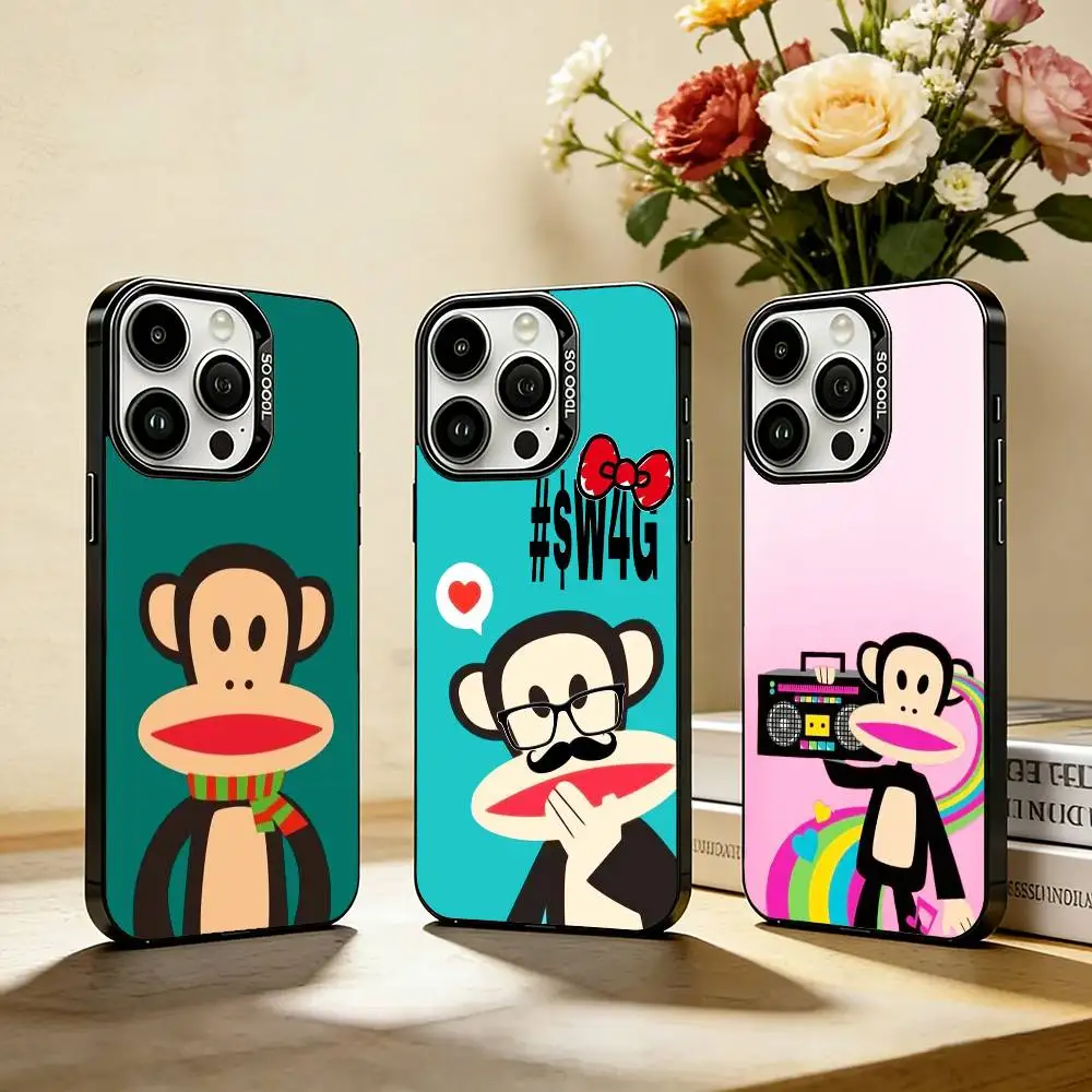 Фото Модный чехол CUTE D-pauls-frank-s для iPhone 17, 16, 15, 14, 13, 12, Pro MAX, черный матовый, противоударный №1