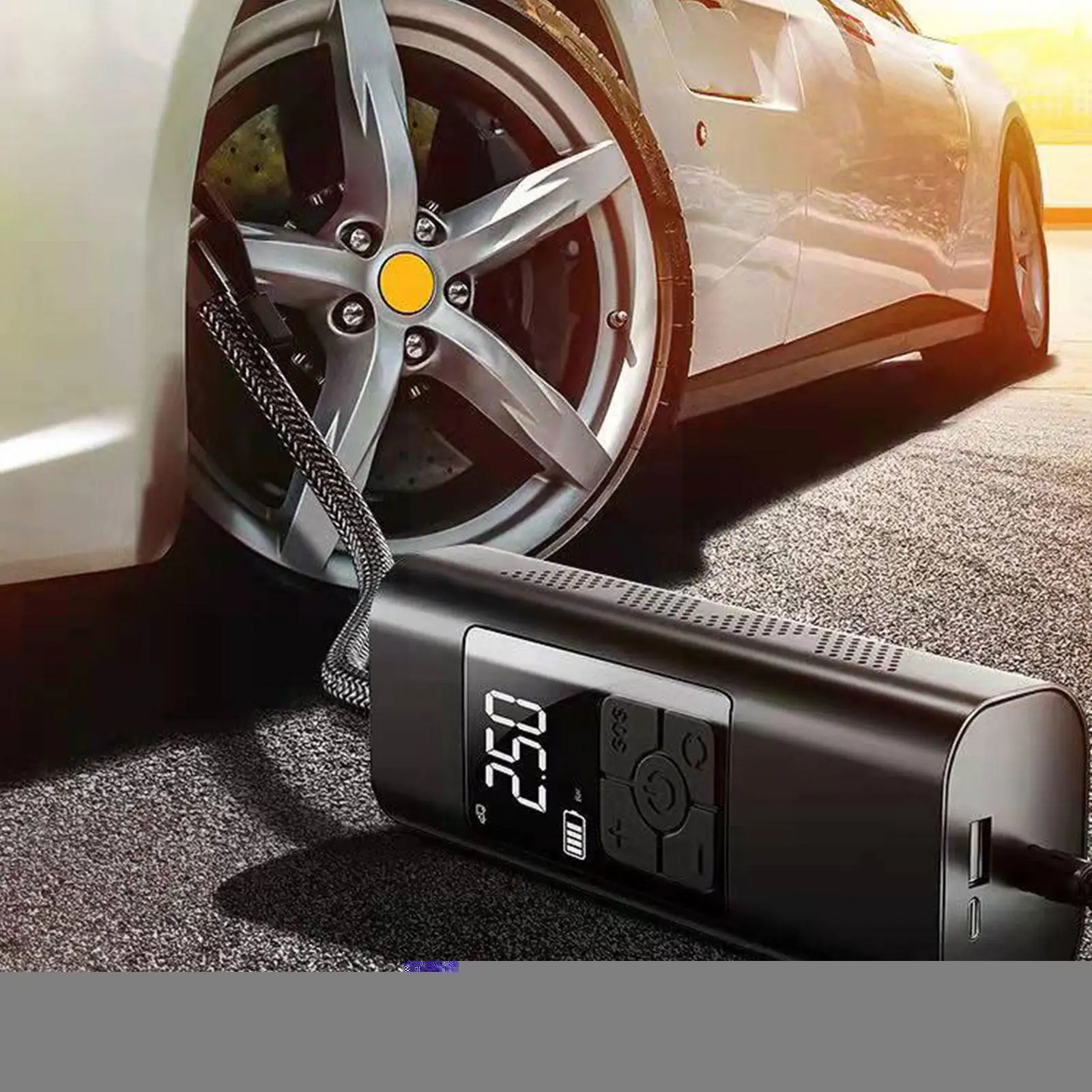 

Portable Car Air Compressor 150psi Electric Wireless Tire Inflator Pump For Motorcycle Bicycle Auto Tyre Balls J9w8