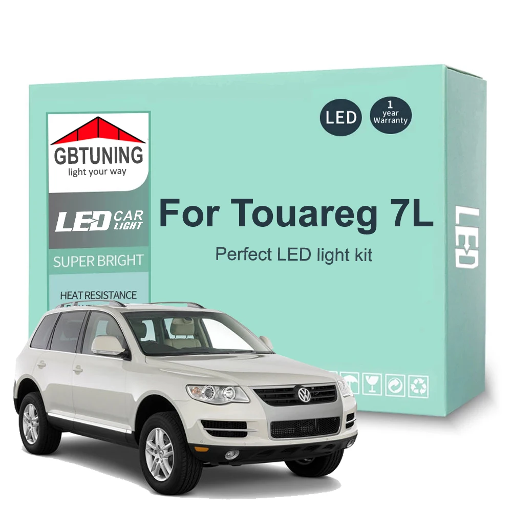 18 шт., встроенная лампочка для Volkswagen VW Touareg 7L 2003 2004 2005 2006 2007 2008 2009 2010, автомобильный багажник для чтения Canbus