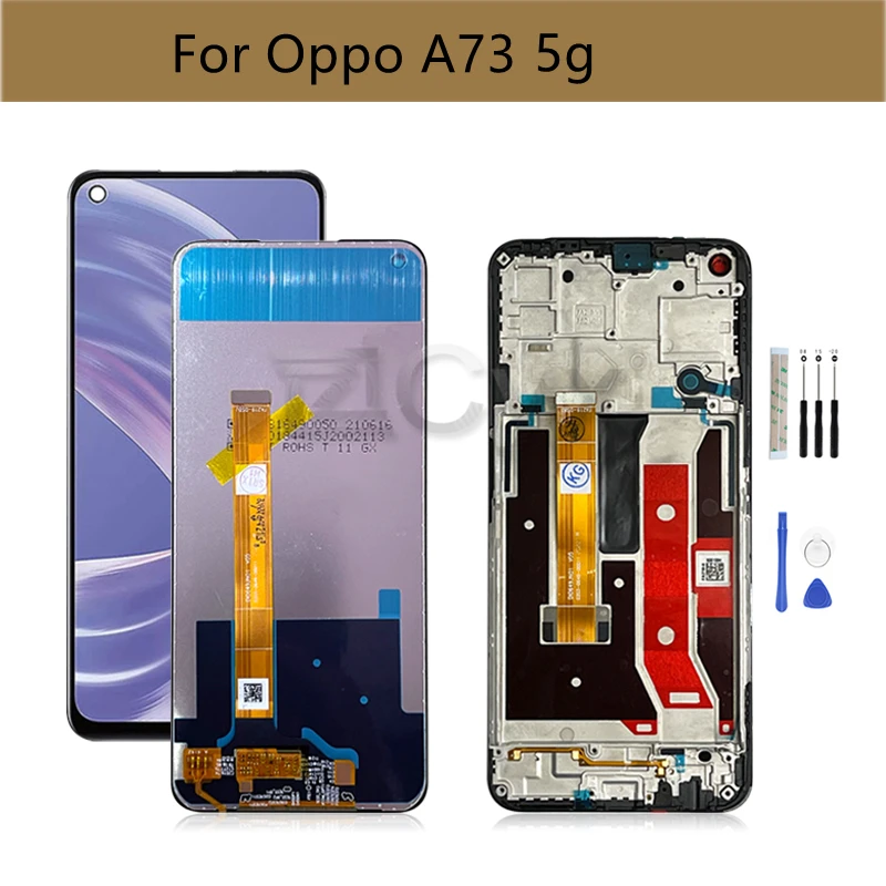 6 5 ''для Oppo A73 5G CPH2161 ЖК-дисплей для кодирующий преобразователь сенсорного
