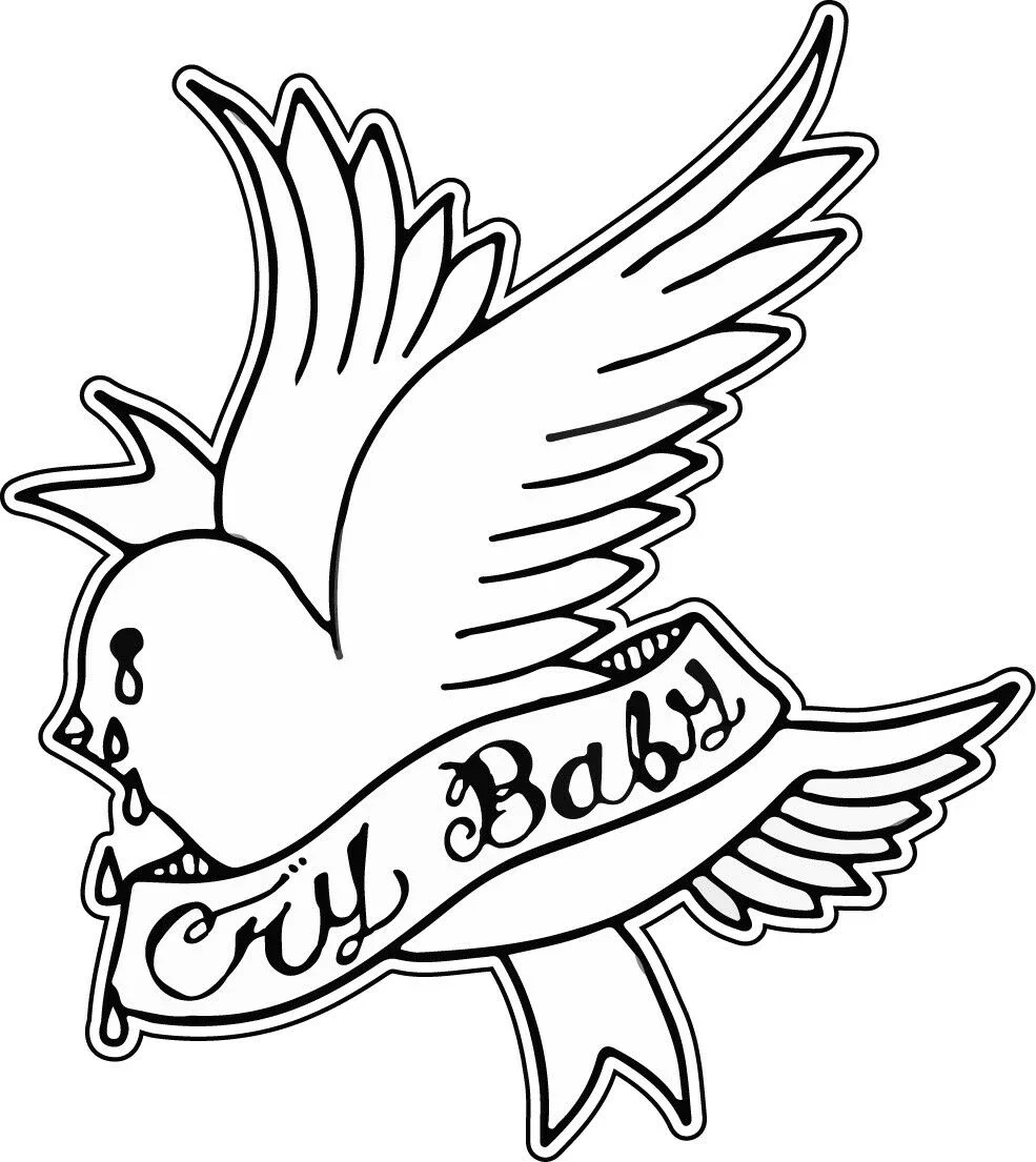 

Виниловая наклейка для Lil Peep Goth Boi Cry Baby Dove (окно ноутбука телефона Xbox)