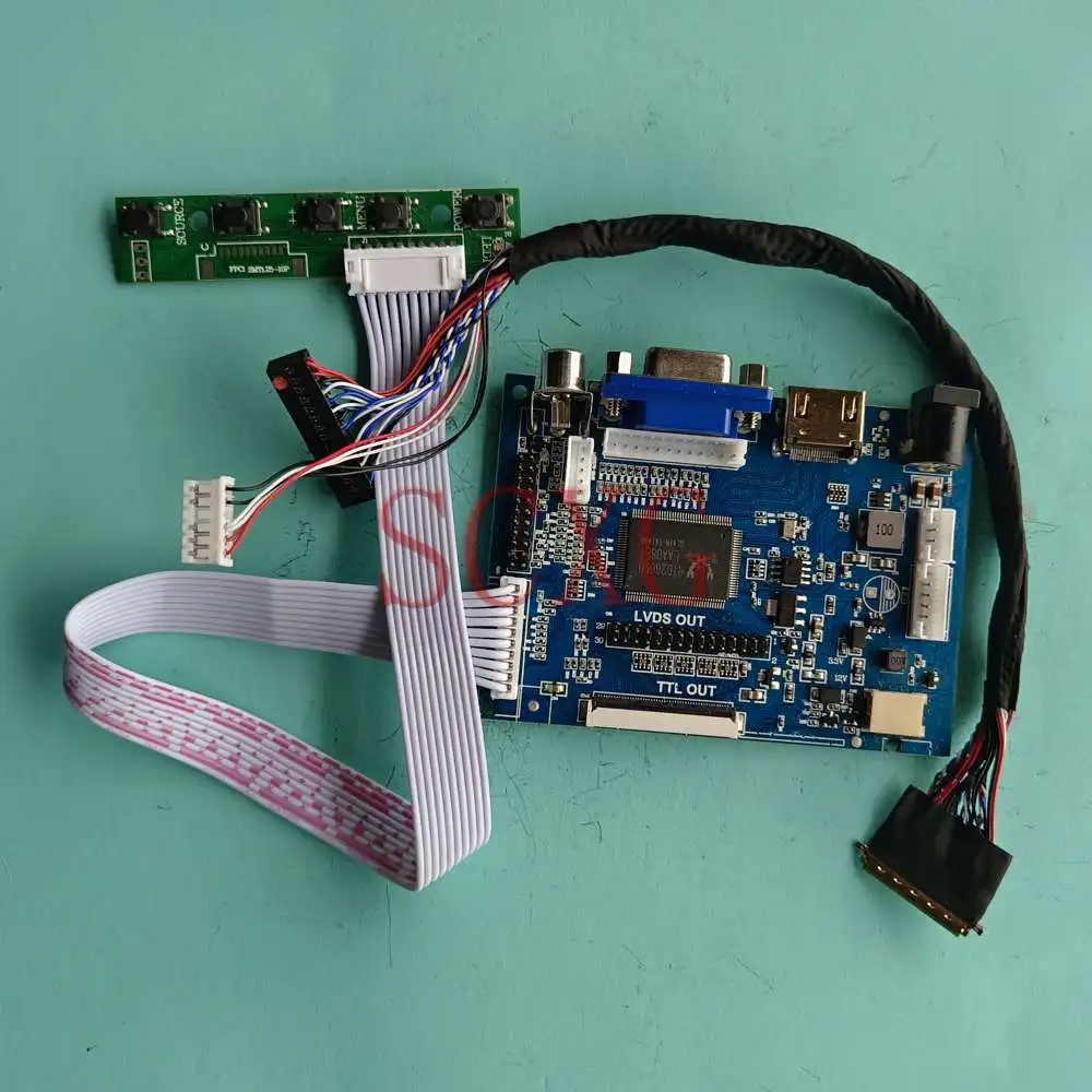 

Fit B156HTN02.1 LCD Monitor Controller Board Kit DIY 1920*1080 VGA+AV+HDMI-Compatible 40 Pin LVDS 15.6" Laptops Panel