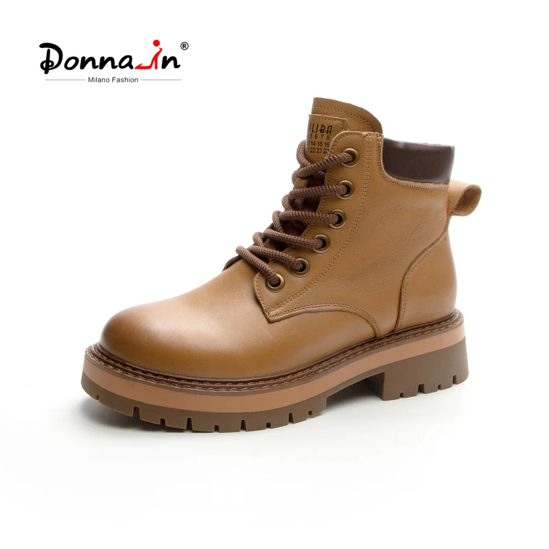 

Donna-in/осенние ботинки на платформе для женщин; Натуральная кожа; Винтажные потертые римские ноские ботильоны; Женские ботинки на блочном каблуке со шнуровкой