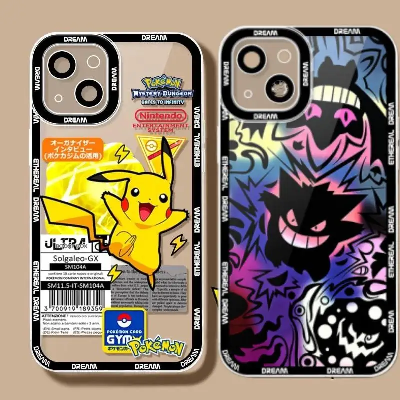 Чехол для телефона Pokemon Ganger OPPO Reno 7 4G 12 11 10 Pro Plus 11F 5 6 Lite A78 A79 A98 A38 A18 A58 A60 A57 A77 A16 A17 Cover