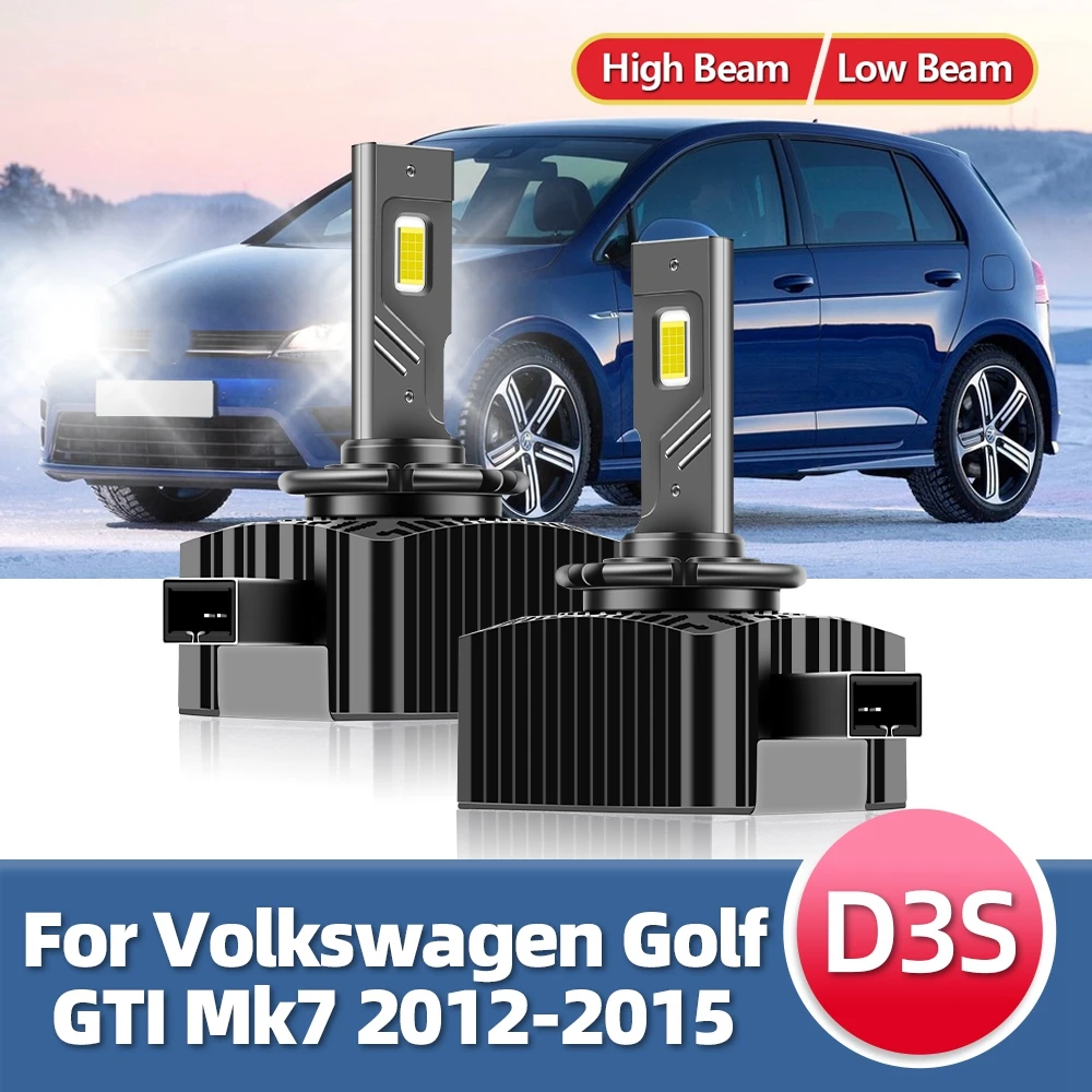 

Roadsun Автомобильные фары лампы светодиодный для VW 30000LM D3S 6500K 12V лампы авто противотуманные светильник для Volkswagen Golf GTI Mk7 2012 2013 2014 2015