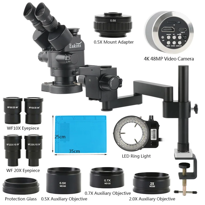 

55MP 48MP 4K HDMI USB видеокамера вращающаяся универсальная шарнирная подставка 3,5X-180X Simul Focal тринокулярный стереомикроскоп