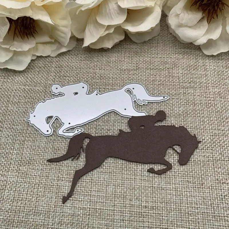 

Металлические трафареты с изображением спортивных лошадей, трафареты для скрапбукинга «сделай сам», декоративные штампованные шаблоны ручной работы, форма