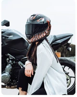 safety motorcycle helmets full face dual lens racing helmet strong resistance off road helmet dot approved