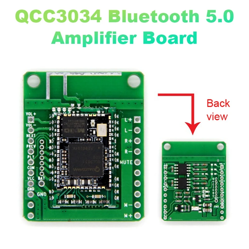 

QCC3034 Bluetooth 5.0 Amplifier Board Lossless Music Bluetooth Amplifier TWS 2X3/5W Support AAC APTX APTXLL APTXHD